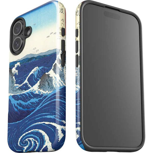 View of the Naruto whirlpools at Awa by Hiroshige iPhone 16 Plus Impact Case