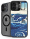 View of the Naruto whirlpools at Awa by Hiroshige iPhone 16 Plus Kickstand Case