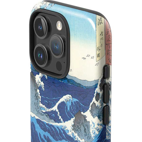 View of the Naruto whirlpools at Awa by Hiroshige iPhone 16 Pro Impact Case