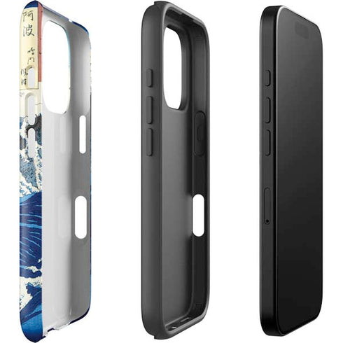 View of the Naruto whirlpools at Awa by Hiroshige iPhone 16 Pro Impact Case
