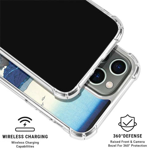 View of the Naruto whirlpools at Awa by Hiroshige iPhone 16 Pro Max Clear Case