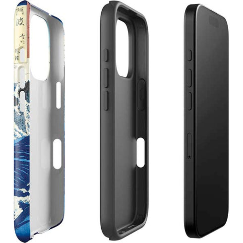 View of the Naruto whirlpools at Awa by Hiroshige iPhone 16 Pro Max Impact Case