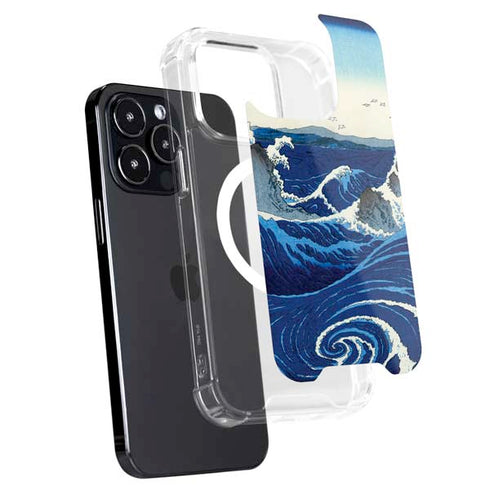 View of the Naruto whirlpools at Awa by Hiroshige iPhone 16 Pro Max MagSafe Case