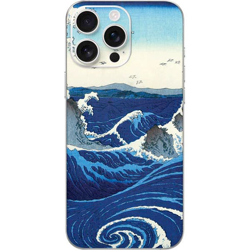 View of the Naruto whirlpools at Awa by Hiroshige iPhone 16 Pro Max Skin