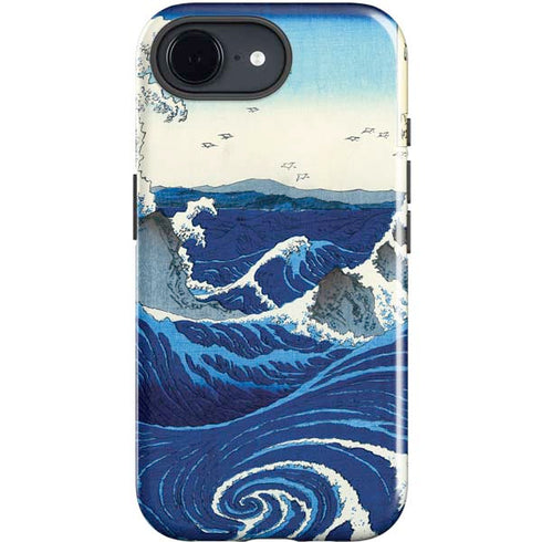 View of the Naruto whirlpools at Awa by Hiroshige iPhone 16e Impact Case