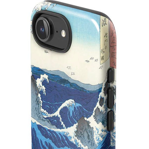 View of the Naruto whirlpools at Awa by Hiroshige iPhone 16e Impact Case