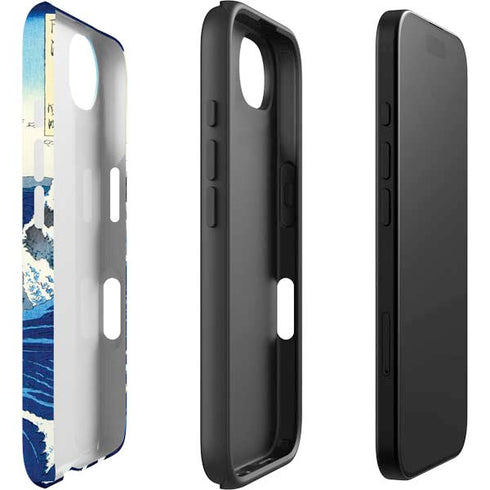 View of the Naruto whirlpools at Awa by Hiroshige iPhone 16e Impact Case