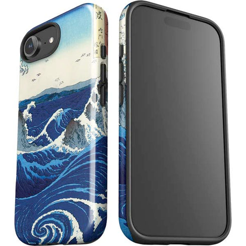 View of the Naruto whirlpools at Awa by Hiroshige iPhone 16e Impact Case