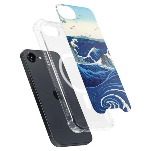 View of the Naruto whirlpools at Awa by Hiroshige iPhone 16e MagSafe Case
