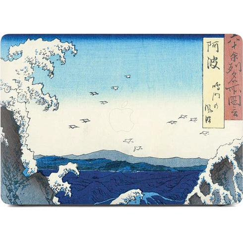 View of the Naruto whirlpools at Awa by Hiroshige Apple MacBook Air Skin