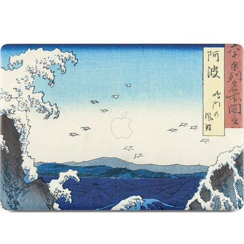 View of the Naruto whirlpools at Awa by Hiroshige MacBook Skins