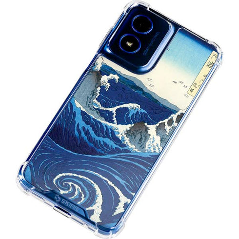 View of the Naruto whirlpools at Awa by Hiroshige Moto G 5G (2024) Clear Case