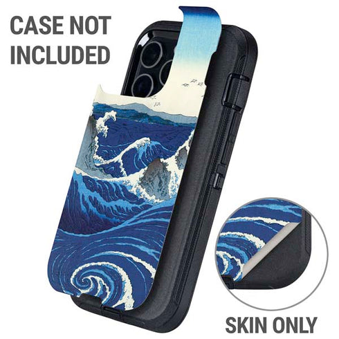 View of the Naruto whirlpools at Awa by Hiroshige Otterbox Defender iPhone Skin