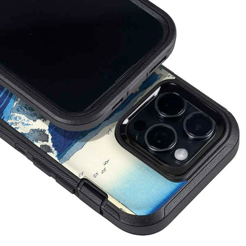 View of the Naruto whirlpools at Awa by Hiroshige Otterbox Defender iPhone Skin