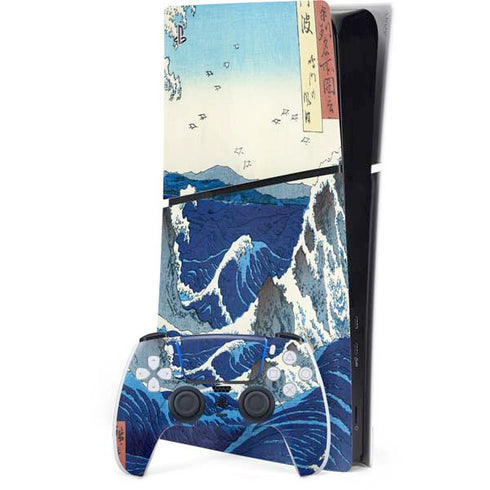 View of the Naruto whirlpools at Awa by Hiroshige PlayStation PS5 Skins