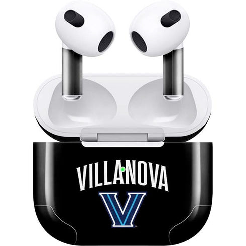 Villanova University V Black Apple AirPods (3rd Gen 2021) Skin