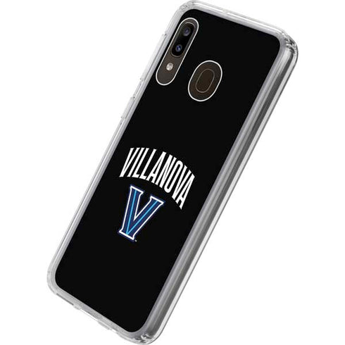 Villanova University V Black Galaxy A20 Clear Case