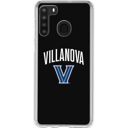 Villanova University V Black Galaxy A21 Clear Case