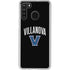 Villanova University V Black Galaxy A21 Clear Case