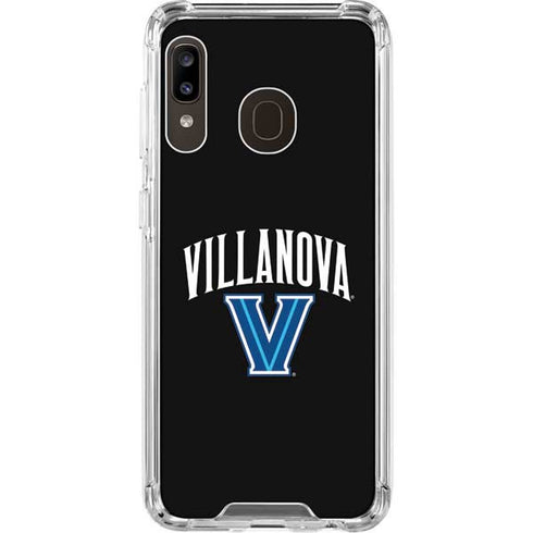 Villanova University V Black Galaxy A30 Clear Case