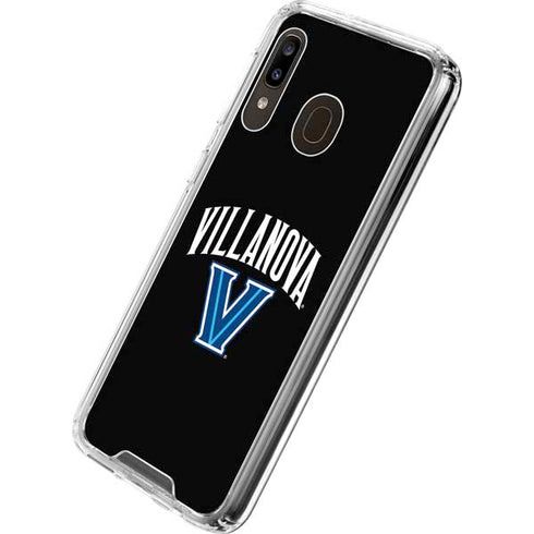 Villanova University V Black Galaxy A30 Clear Case