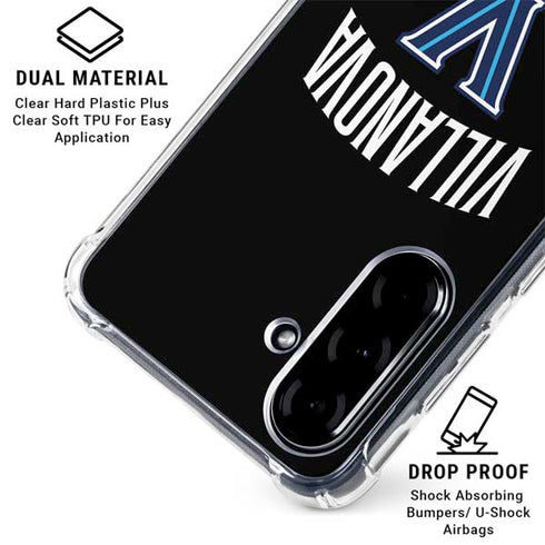 Villanova University V Black Galaxy A36 5G Clear Case