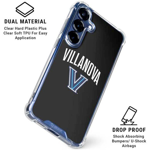 Villanova University V Black Galaxy S25 Clear Case