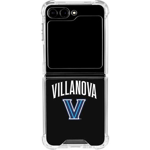 Villanova University V Black Galaxy Z Flip5 5G Clear Case