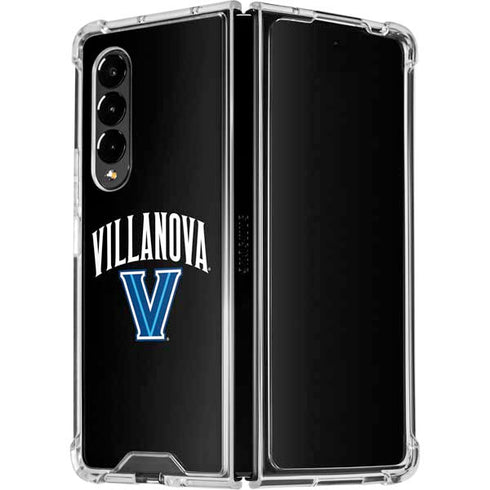 Villanova University V Black Galaxy Z Fold4 5G Clear Case