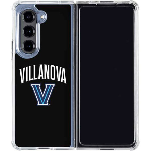 Villanova University V Black Galaxy Z Fold5 5G Clear Case
