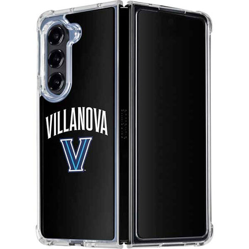 Villanova University V Black Galaxy Z Fold5 5G Clear Case