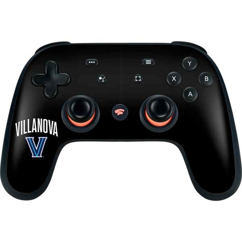 Villanova University V Black Google Stadia Controller Skin