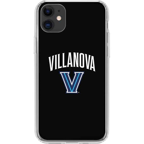 Villanova University V Black iPhone 11 Clear Case
