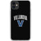 Villanova University V Black iPhone 11 Clear Case