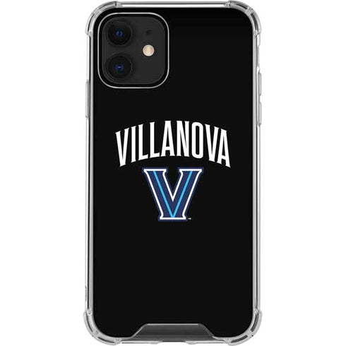 Villanova University V Black iPhone 12 Clear Case