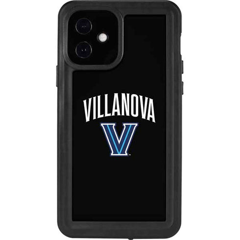 Villanova University V Black iPhone 12 Waterproof Case