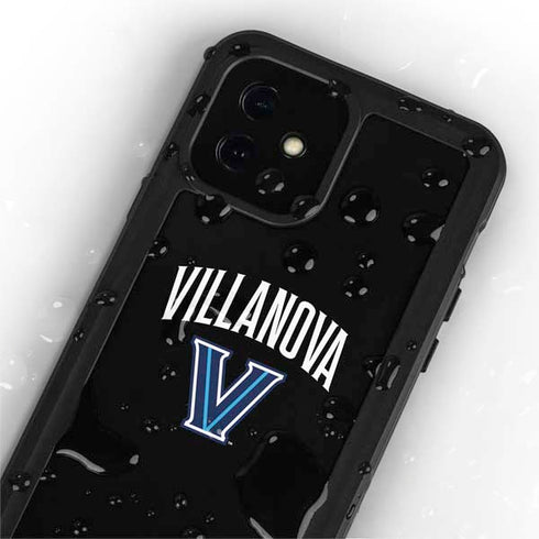 Villanova University V Black iPhone 12 Waterproof Case
