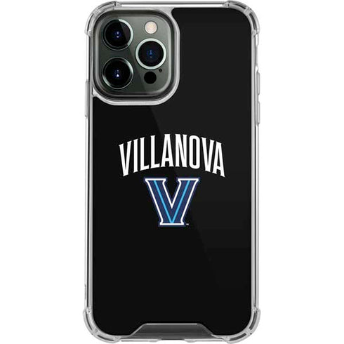 Villanova University V Black iPhone 14 Pro Max Clear Case