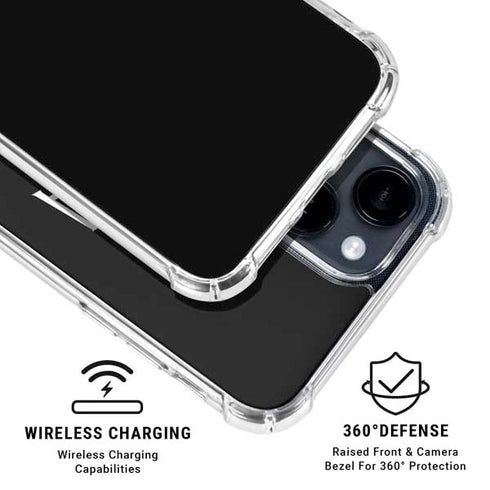 Villanova University V Black iPhone 15 Plus Clear Case