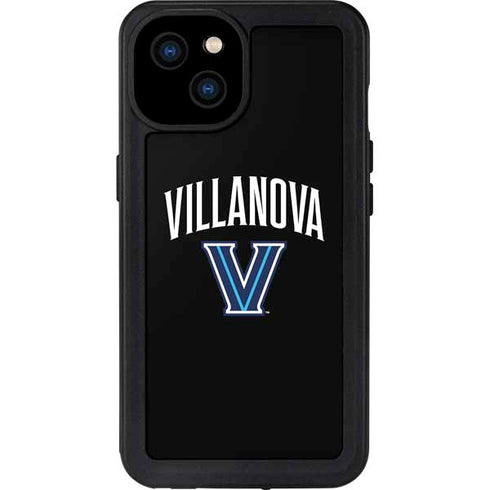 Villanova University V Black iPhone 15 Plus Waterproof Case