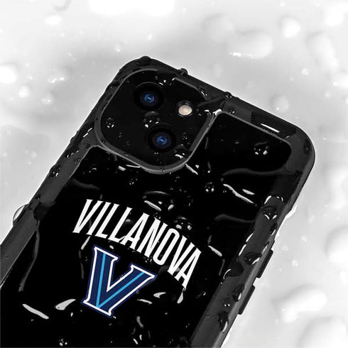 Villanova University V Black iPhone 15 Plus Waterproof Case