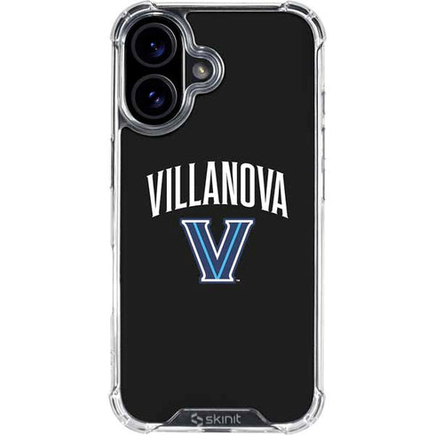 Villanova University V Black iPhone 16 Clear Case
