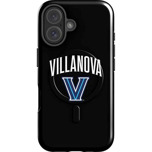 Villanova University V Black iPhone 16 Magsafe Impact Case