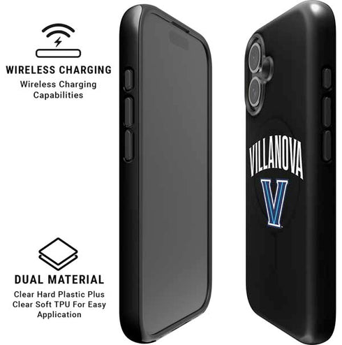 Villanova University V Black iPhone 16 Magsafe Impact Case