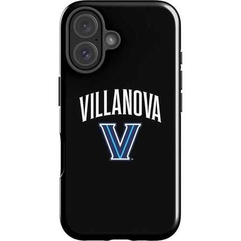 Villanova University V Black iPhone 16 Plus Impact Case
