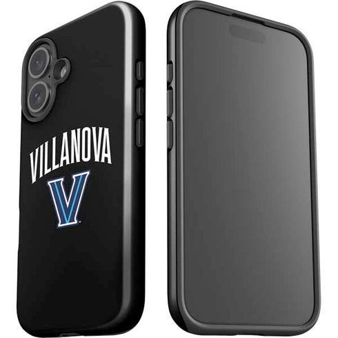 Villanova University V Black iPhone 16 Plus Impact Case