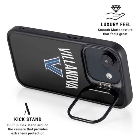 Villanova University V Black iPhone 16e Kickstand Case