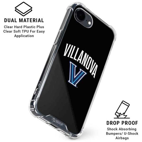 Villanova University V Black iPhone 16e Clear Case