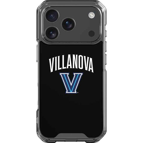 Villanova University V Black iPhone 17 Pro Clear Case
