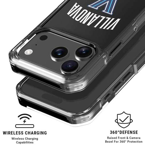 Villanova University V Black iPhone 17 Pro Clear Case